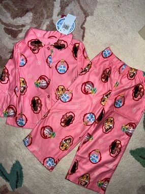 NEW Disney Pink Princess Character Pajama Set